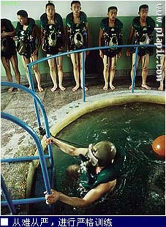我军潜艇脱险训练基地创水下脱险世界纪录(图)