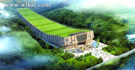 正在建设中的仙女山滑雪场效果图
