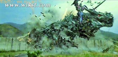 擎天柱长城亮相(预告片截图)